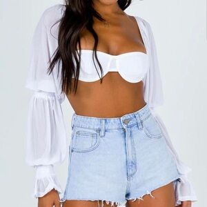 Princess Polly White Lolita long sleeve Top